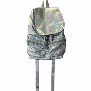 Shimmering Holographic Silver Backpack